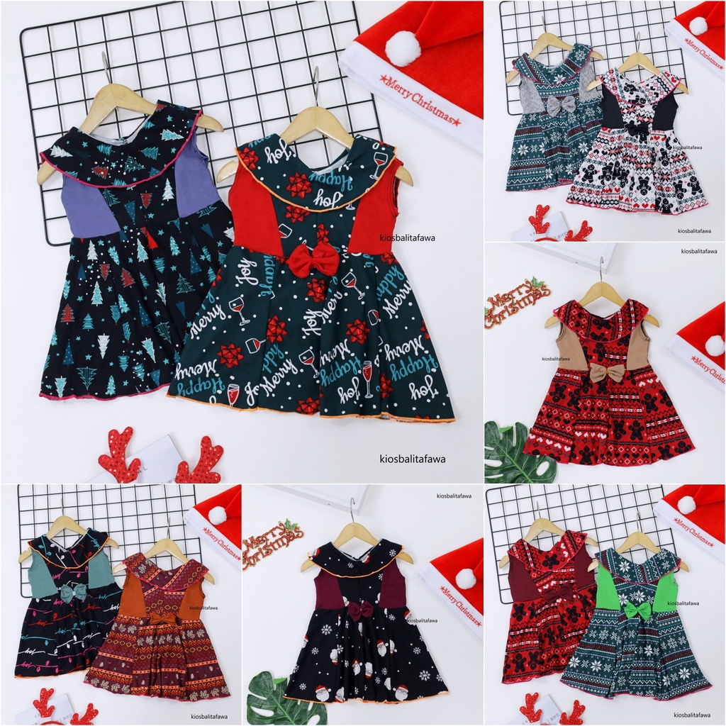 [NATAL] Dress Cantika size Bayi - 3 Tahun / Dres Yukensi Baju Anak Perempuan Gaun Murah Grosir