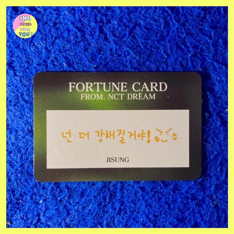 [READY] JISUNG NCT Dream Official Fortune Scratch Message Card PC The Dream Show 2 TDS 2 TDS2