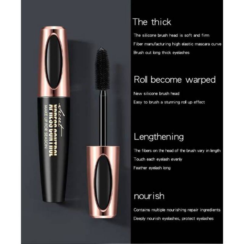 Maskara CURL THICK 4D Fiber Black Mascara