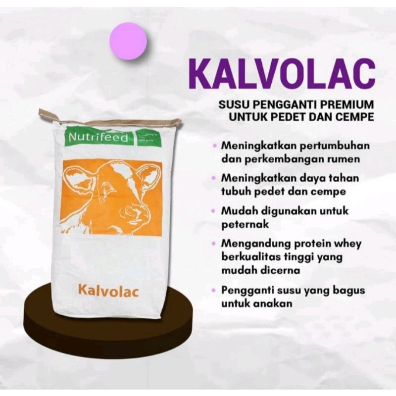 KALVOLAC SUSU HEWAN 1kg. pengganti susu indukan hewan anti mencret