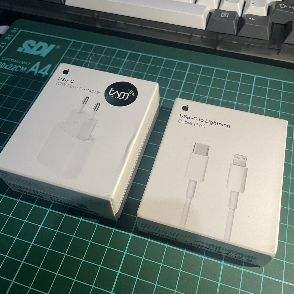 charger iphone 20w original tag ex ibox + kabel C to lighting original