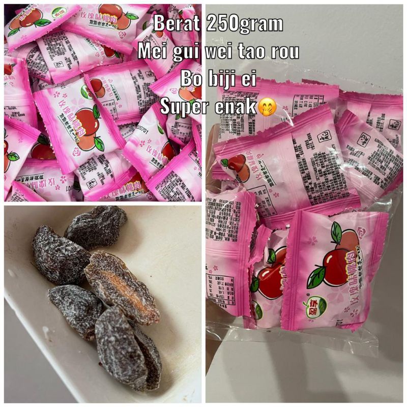 

Import Mei Gui Plum 1bungkus isi 250gram