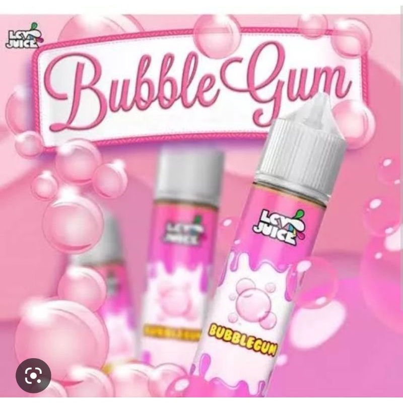 60ml bubble gum permen karet lcv bubblegum liquid freebase