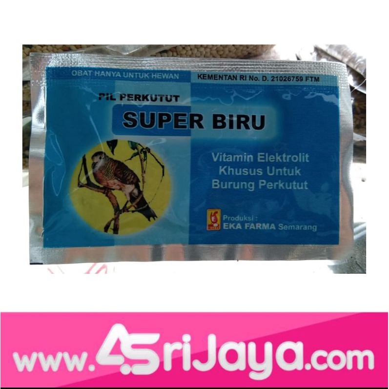 Pil Perkutut Super Biru Elektrolit Eka Farma