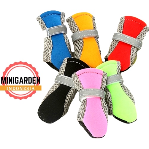 PET SHOES KATUN BREATHABLE SOL LEMBUT sepatu hewan anjing kucing anti slip anti air hujan