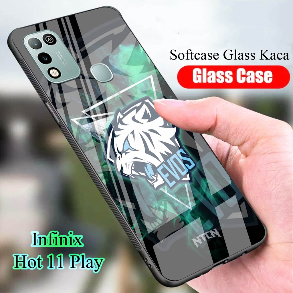 Softcase Glass Kaca for INFINIX HOT 11 PLAY - Case Handphone  INFINIX HOT 11 PLAY [T17]
