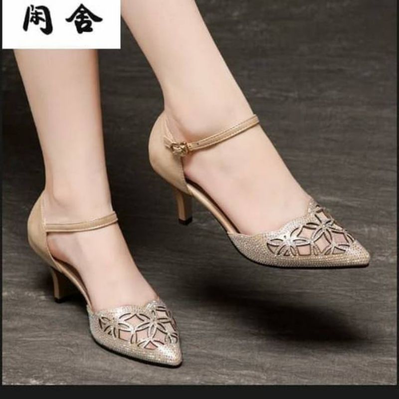 (09 Ks) Hills / high heels selop wanita glamour