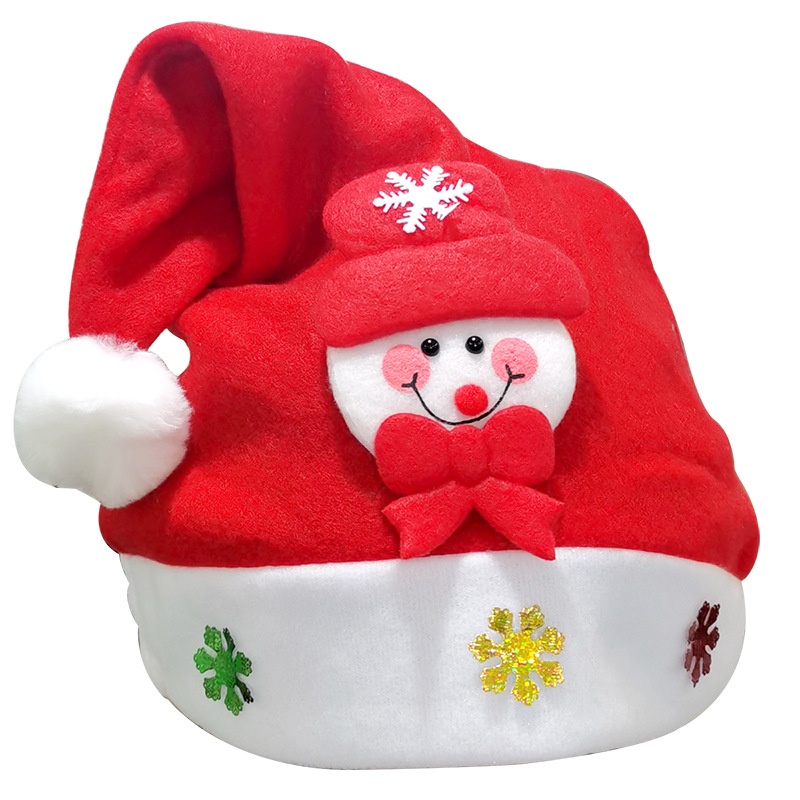 Topi Natal Santa Polos Lucu Keren dan Variasi Hiasan Bermotif Santa Rusa Snowman (VC)