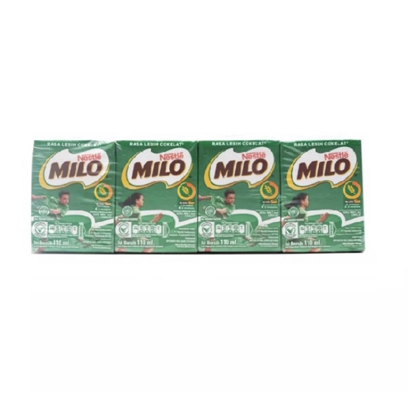 

MILO ACTIV-GO UHT Susu Coklat 110ml - 4 pcs / MILO / ACTIV-GO / UHT / Susu / Coklat / 110ml x 4 pcs (440ml)