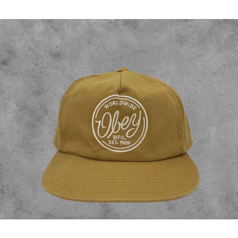 obey brown cap / topi