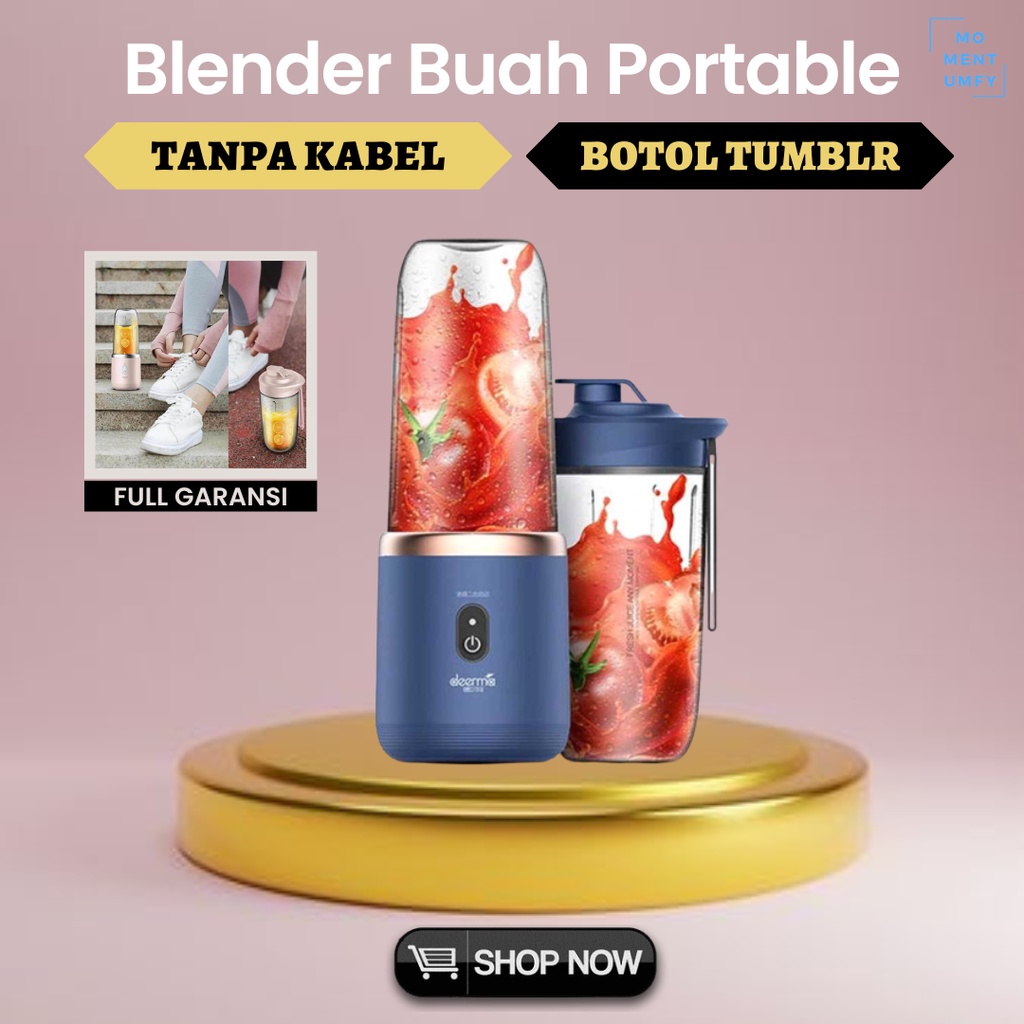 Deerma Mesin Mini Blender Blander Botol Tempat Jus Juice Juicer Mixer Botol Tumblr Tumbler Buah Kaca