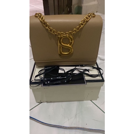 preloved alva Bag ButtonScarves tan