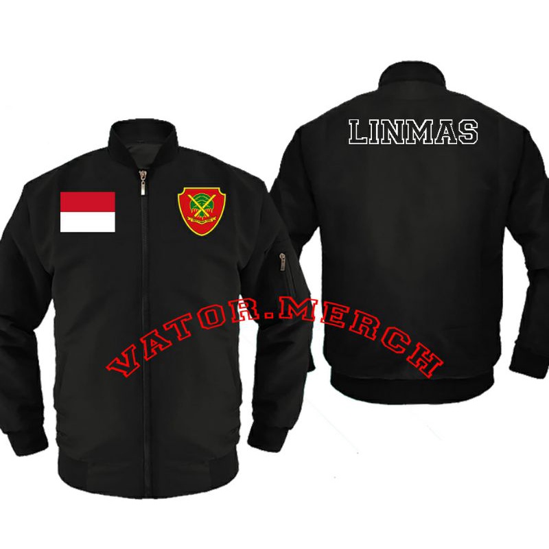 jaket linmas | jaket bomber linmas FULL BORDIR