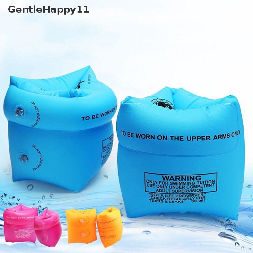 Gentlehappy Anak-Anak &amp; Dewasa inflatable arm bands ring floaties Pelatih Keamanan Kolam Renang id