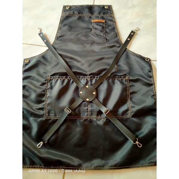 Apron waterproff Oskar apron barbershop apron barista apron caffe apron Barber apron drill celmek barista celmek barista murah apron celmek apron waterproff