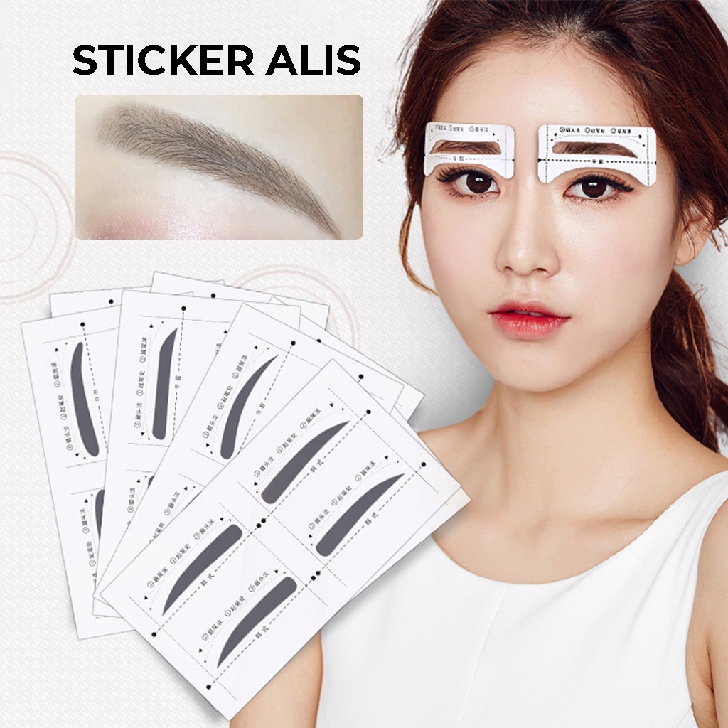 Cetakan Alis Tempel Penggaris Stiker Perapih Alis Alat Cetak Gambar Bentuk Alis Mata Eyebrow Ruler Sticker | GROSIRXPRESS