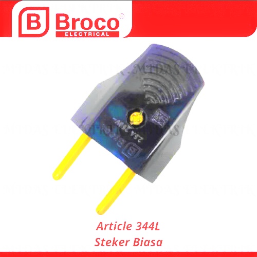 STEKER ARDE GEPENG MALE BROCO 344LN 2.5A/250V