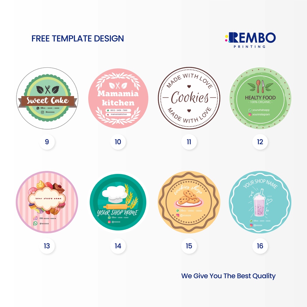 CETAK STIKER CROMO / LABEL BULAT LABEL NAMA LABEL MAKANAN TOPLES KEMASAN BOTOL MINUMAN CUSTOM KROMO