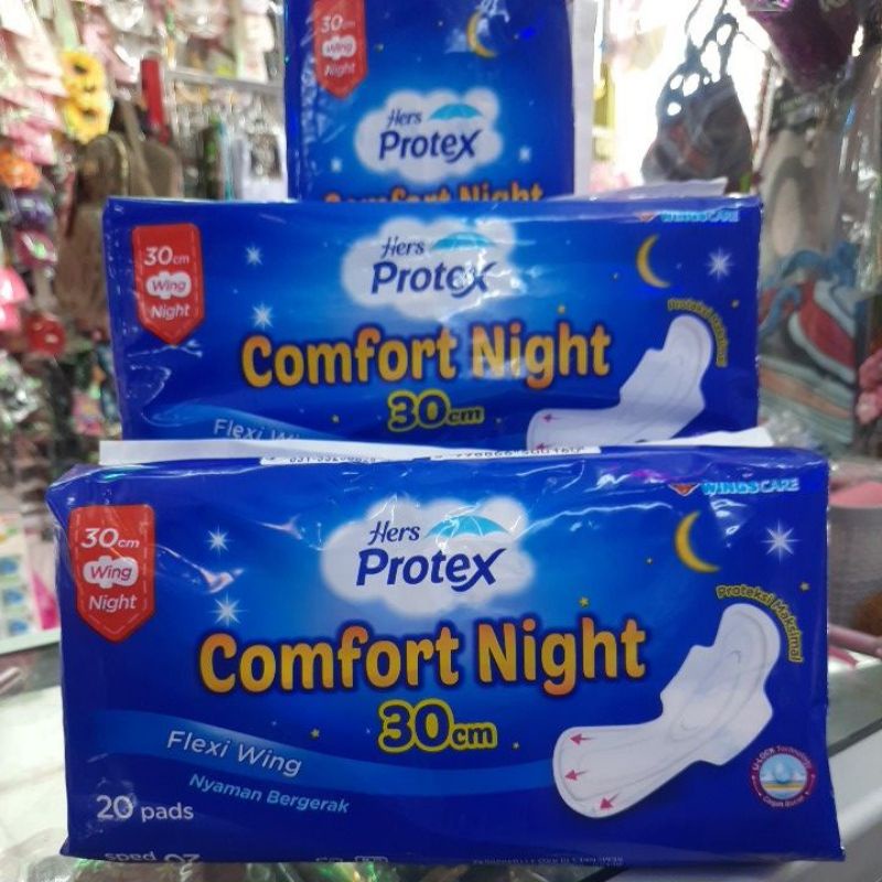 Hers Protex Comfort Night 30cm wing(20pads)(JUMBO BESAR JOSS)