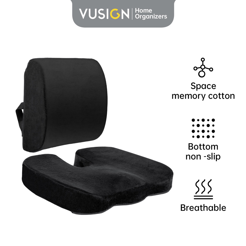 Vusign Memory Foam Cushion / Bantal Sender ATAU Bantal Duduk 100% Memory Foam Beludru VS752 VS753