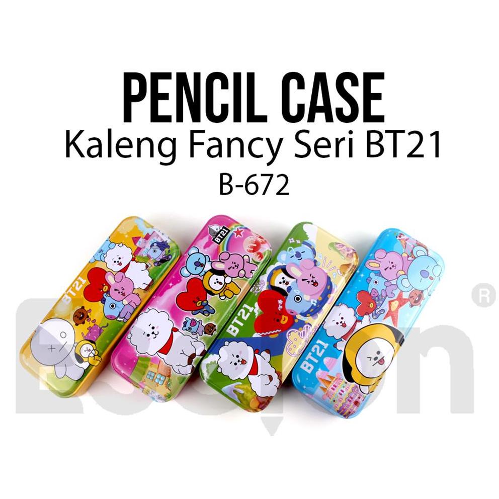 

✪ Kotak Pensil Kaleng BT21 672 / Tempat Pensil Kaleng Fancy BT21 Ł