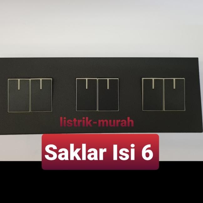 Panasonic Saklar Isi 6 3gang WESJ78069B WESJ5931B Hitam Black 3 Gang