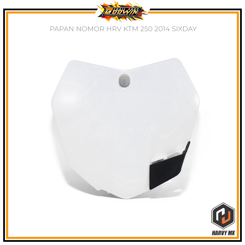 Plat papan nomer nomor HRV KTM 250 2017 / 2014 Sixday Hitam orange putih Terlaris