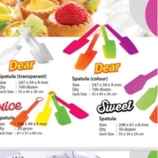 Polesan Plastik / Spatula Serbaguna Warna Warni  KH NICE/DEAR/SWEET