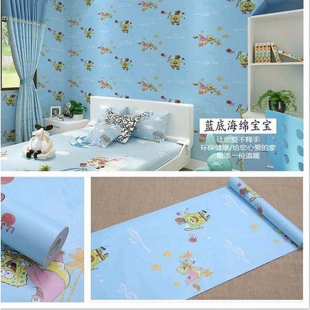 Wallpaper Sticker Motif Spongebob 1roll