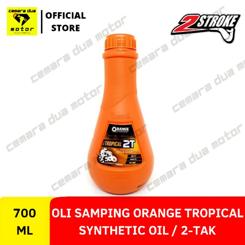 OLI SAMPING ORANGE MOTOR 2 TAK WANGI PERMEN KARET QRANGE 2T TUTUP ORANGE 700 ML RACING TROPICAL SYNT