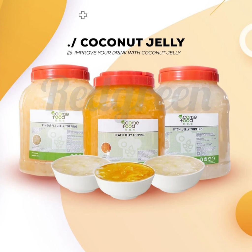 

Come food coconut Jelly jeli 4kg Leci peach Pineapple topping import Comefood coconut Jelly jeli 4kg Leci peach Pineapple topping import