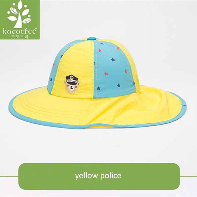 TOPI ANAK | anti UV matahari - premium hat het impor kid cewek cowok neckscreen summer holiday outdoor embroidery cartoon