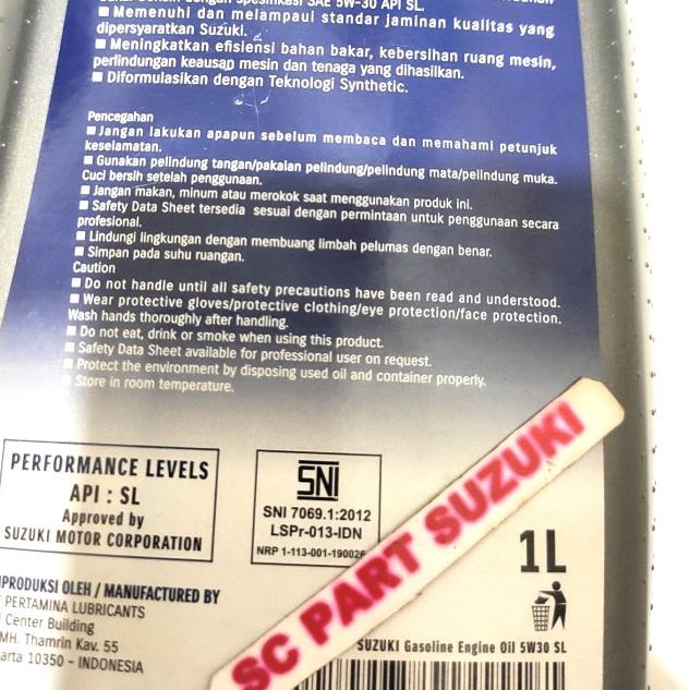 Oli suzuki sgo mesin 5W/30.