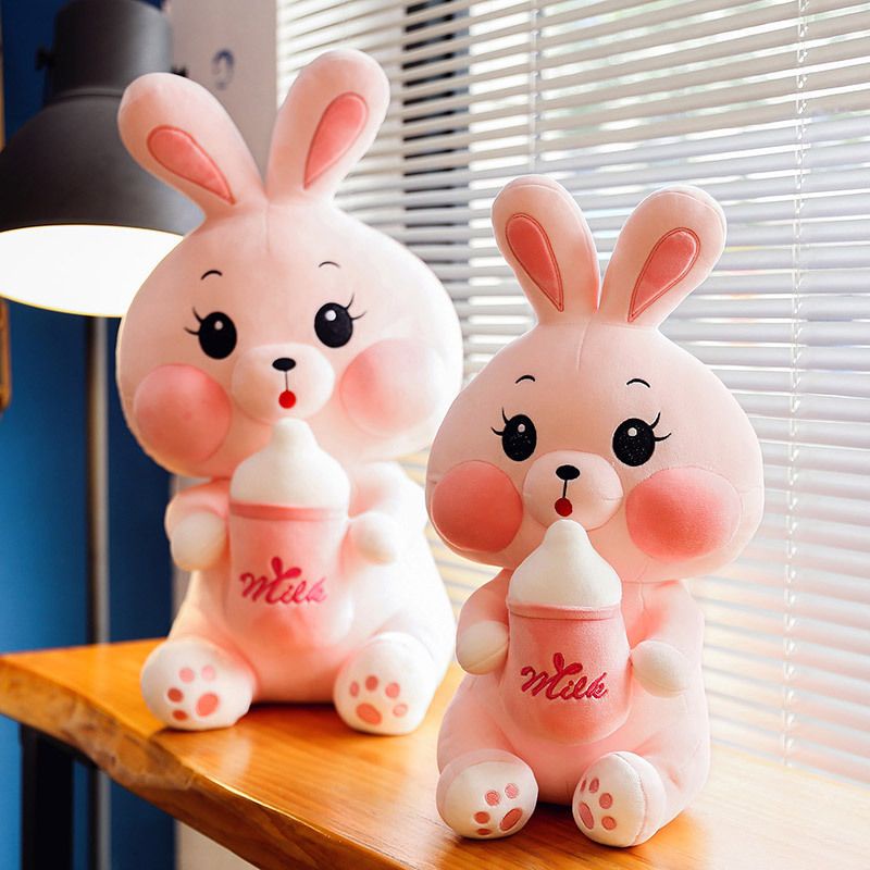 Boneka Kelinci Bunny Rabbit Dot Bottle Telinga Panjang Jumbo Mainan Boneka Anak Terbaru Lucu Imut Bahan Halus Lembut