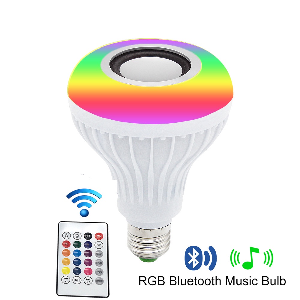 lampu led speaker wireles musik bluetooth led rgb