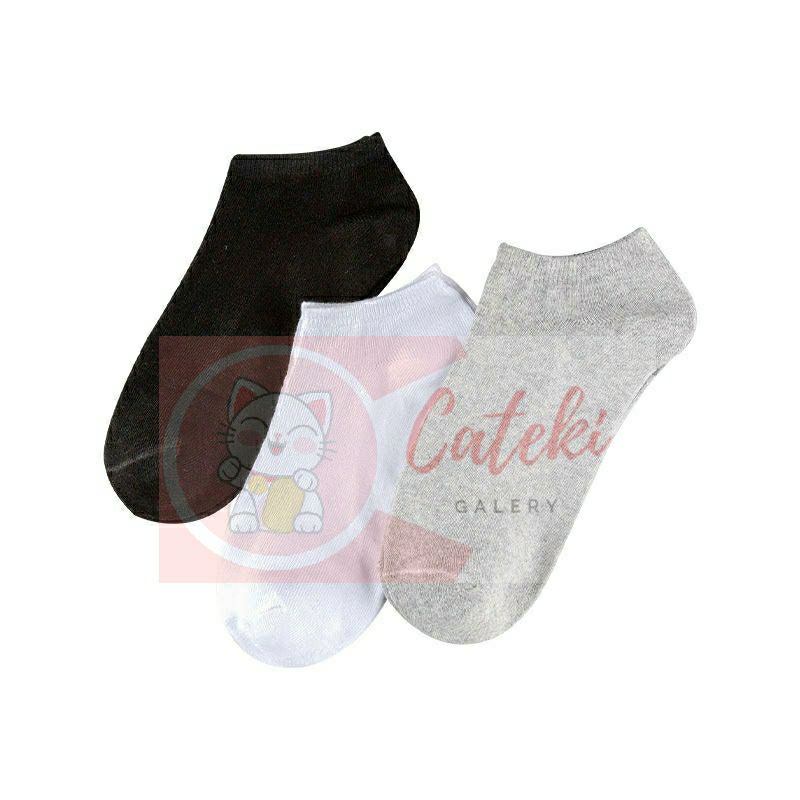 [CTK] PROMO Kaos Kaki Pendek Motif Polos Kaos Kaki Fashion Semata Kaki Ankle Sock PROMO