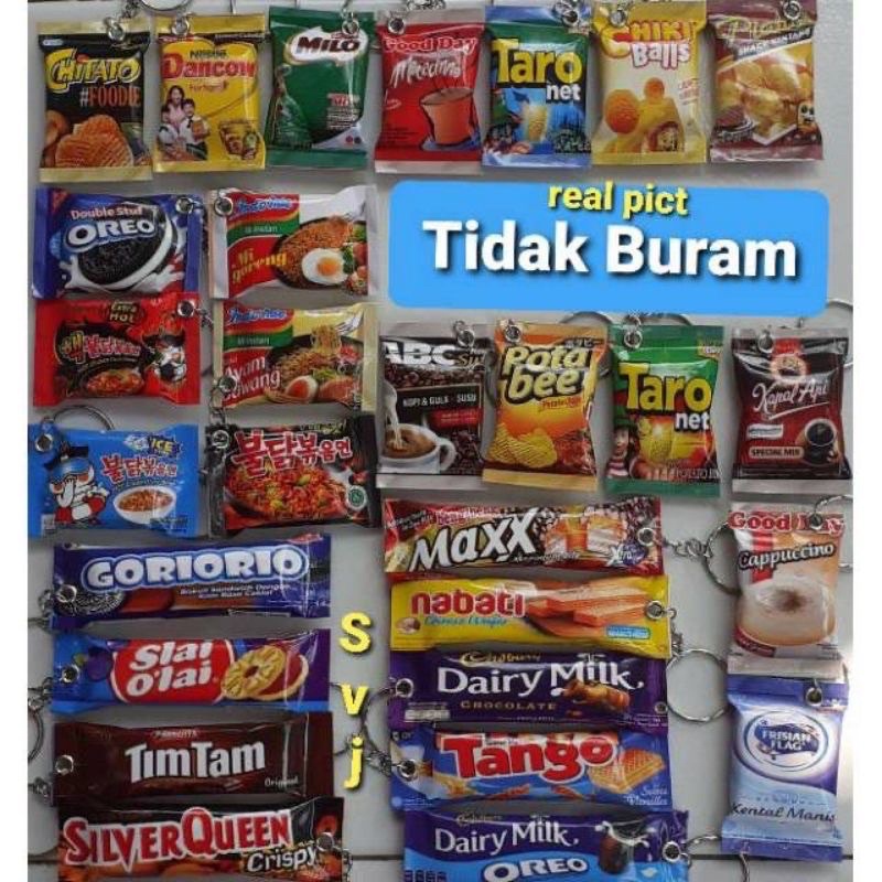 gantungan kunci Snack / souvenir gantungan kunci murah / gantungan kunci miniatur