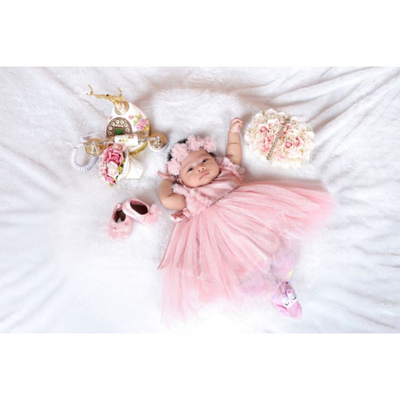 Baju anak Perempuan Gaun cantik 0-2 tahun