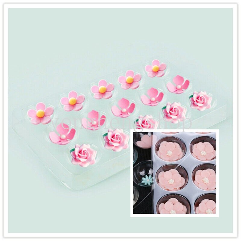 2pcs / set Rak Pengering Fondant Bentuk Kelopak Bunga Bahan Plastik Untuk Dekorasi Kue