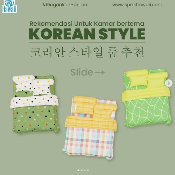 Ready Bedcover set 180x200 | KING selimut tebal my hawaii love sprei motif terbaru | kado | hadiah |