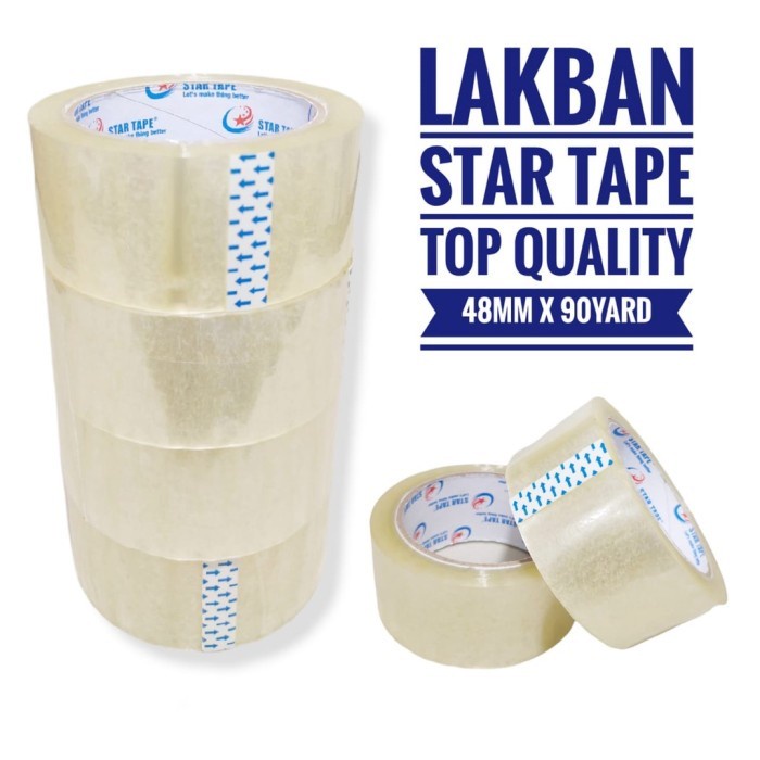 Opp Tape Plakban Lakban bening Transparan 48 mm 90 yard 2inch 80Meter