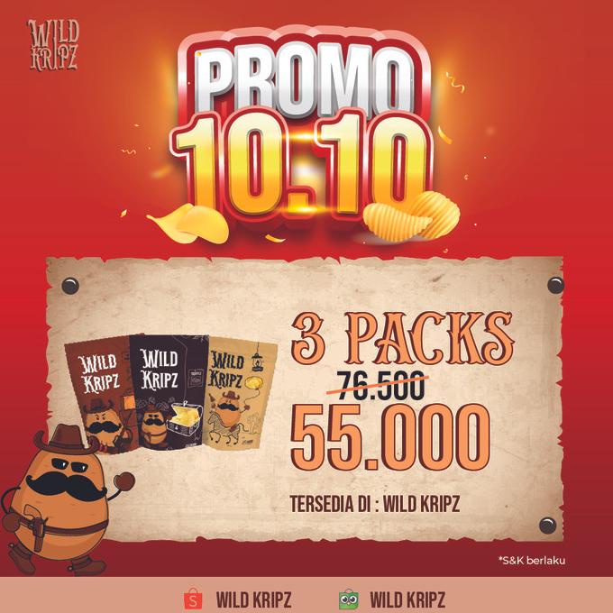 

Paket Bundling Wild Kripz Keripik Kentang 3 Rasa