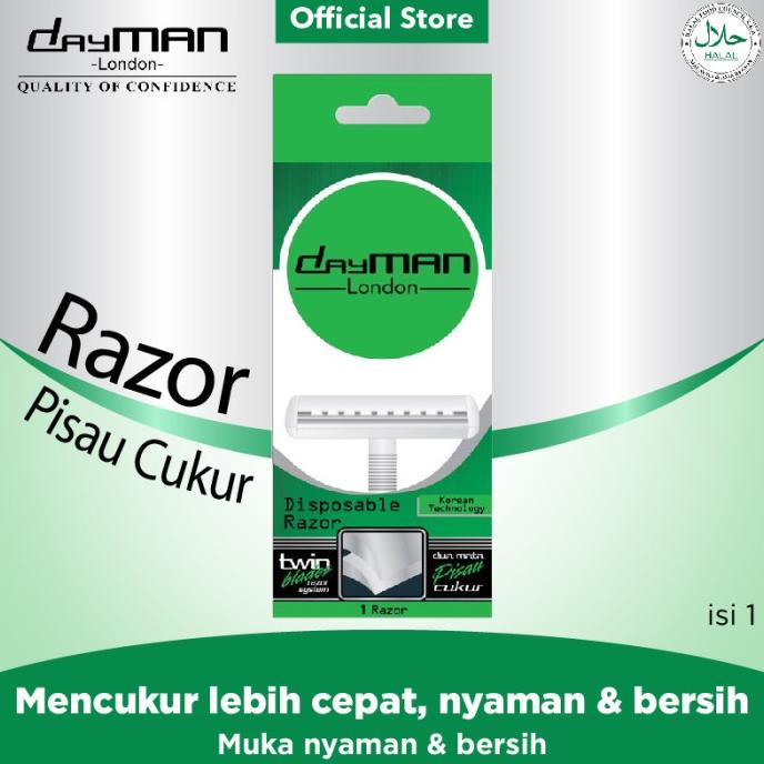 Dayman Razor Twin Blade (With Lubricant/Pelicin) Isi 1 Pcs