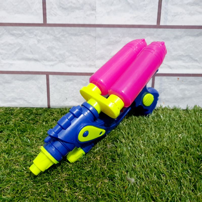 Mainan Pistol Air Anak 2 Tabung Edukasi - Tembak Tembakan Edukatif