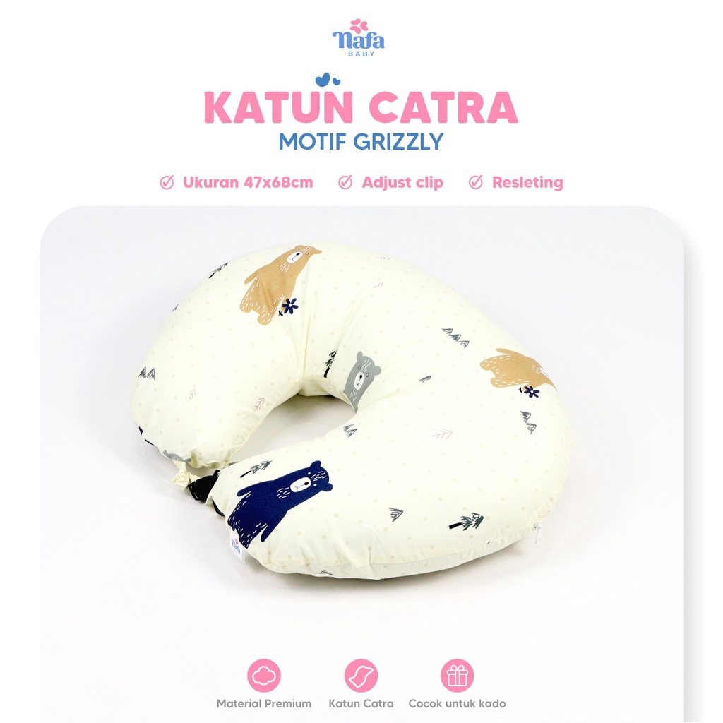 Bantal Menyusui Baby Multifungsi Katun Catra dan Katun Jepang By Nafa Baby