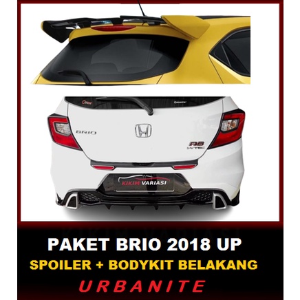 PAKET BODYKIT BELAKANG DAN SPOILER BRIO 2018 UP MODEL URBANITE