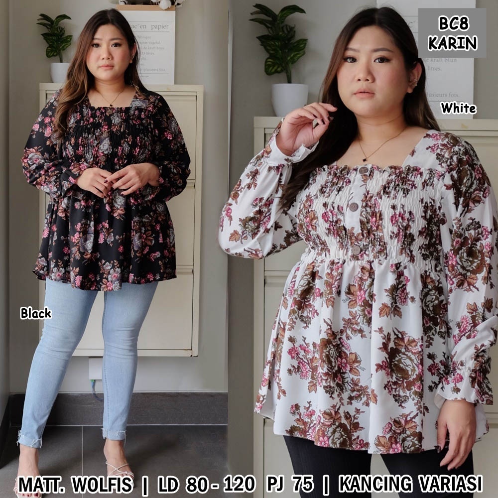 BIGCLO - (COD) LD 120cm Blouse Jumbo BC8 Atasan Wanita Bigsize