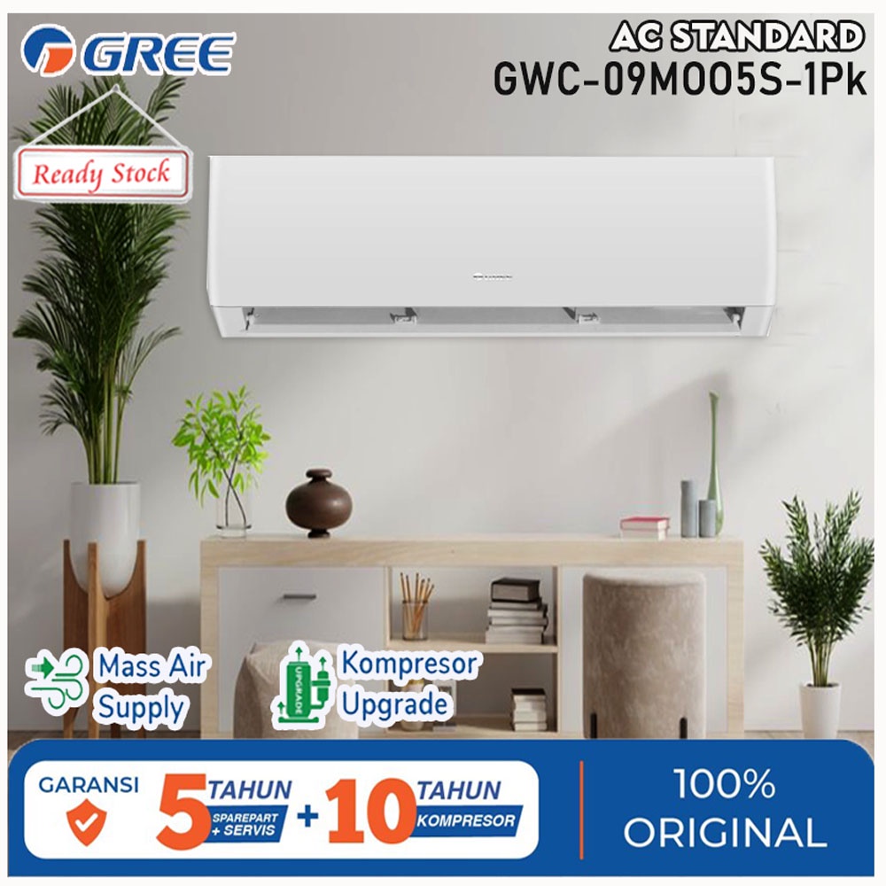 Gree AC Standar / AC 1 PK (Indoor &amp; Outdoor) - Garansi Resmi