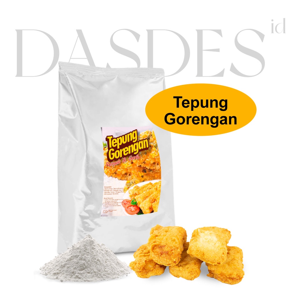 

TEPUNG GORENGAN | Tepung Bumbu Serbaguna | Tepung Krispy | Tepung Dasdes | 1KG - DASDES Powder Drink