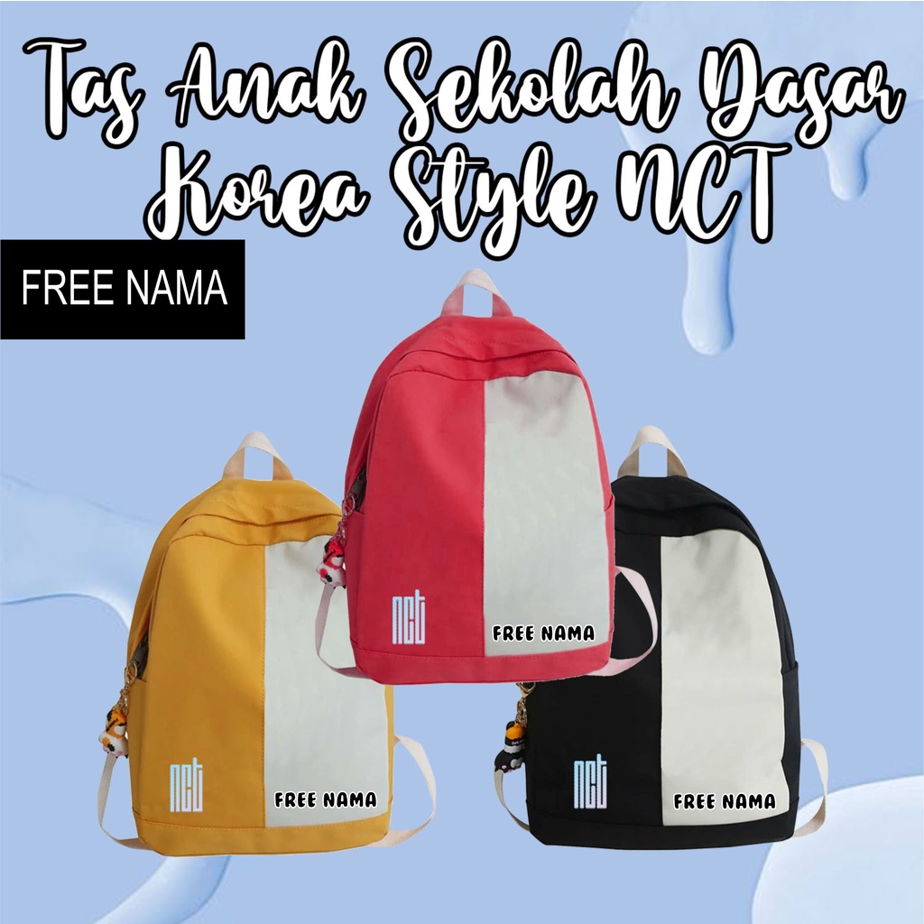 Ransel Wanita Tas Sekolah Anak Perempuan Backpack Nct Logo